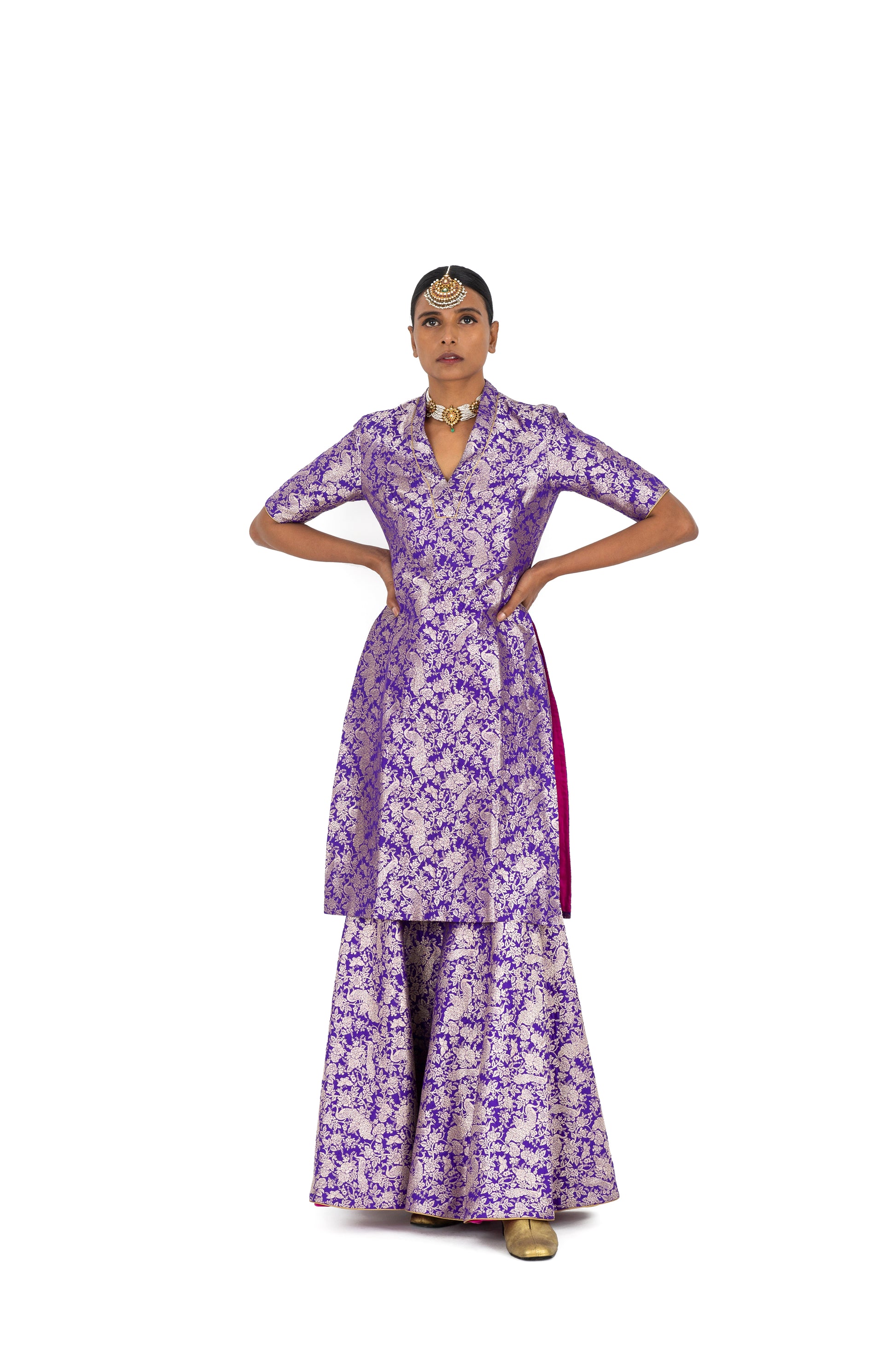 usha purple dress Usha Vance wears a rich purple @gauravguptaofficial gown to the pre-inauguration candlelight dinner. January 19 2025 Photos: Vanessa Friedman via X