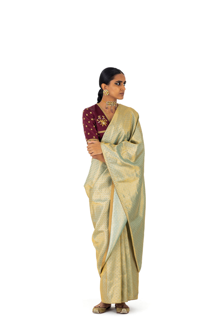 Soft Designer Banarasi Plain silk saree in Pink dvz0003149 - Dvanza.com